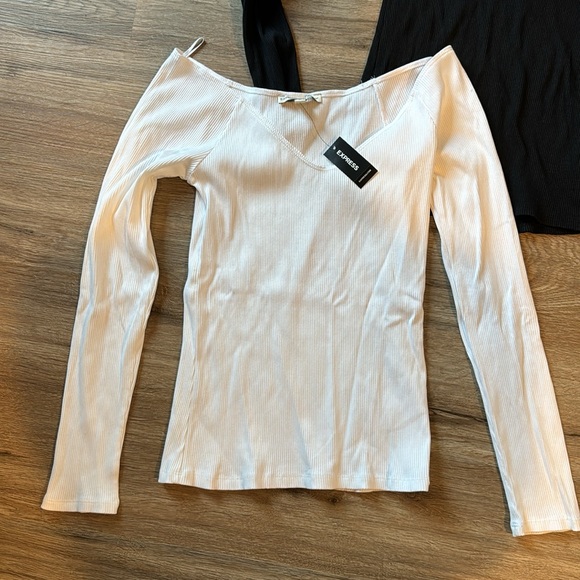 black & white Express long sleeve tops - Picture 2 of 3